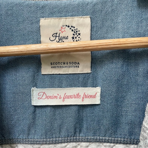 Scotch & Soda Men's Quilted Bomber Sweat Jacket Home Alone Large Gray Melange - Picture 2 of 10